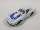 Yatming No. 1002 Chevrolet Corvette Racer White Die Cast Toy Car Vehicle