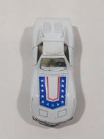 Yatming No. 1002 Chevrolet Corvette Racer White Die Cast Toy Car Vehicle