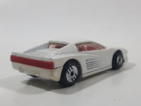 1987 Hot Wheels Ferrari Testarossa White Die Cast Toy Car Vehicle - Ultra Hots