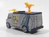 2006 Matchbox DC Comics Superman TV News Truck Van News 12 Live Grey Die Cast Toy Car Vehicle