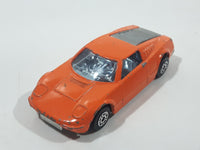 Vintage 1970s Corgi Juniors Ford GT 70 Orange Die Cast Toy Car Vehicle with Opening Hood Rear Mounted Engine