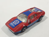 Vintage 1985-88 Matchbox No. 70 Ferrari 308 GTB Pioneer 39 Red Blue Die Cast Toy Race Car Vehicle