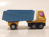 Vintage 1973 Lesney Matchbox Superfast No. 50 Articulated Semi Tractor Truck and Trailer Yellow Die Cast Toy Car Vehicle