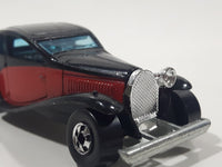 1981 Hot Wheels '37 Bugatti Black Red Die Cast Toy Classic Luxury Car Vehicle