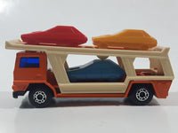 Vintage 1976 Lesney Matchbox Superfast No. 11 Car Transporter Semi Truck Orange Die Cast Toy Car Vehicle Made in England
