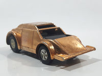 Vintage 1977 Speed Burners Gold Chrome Pull Back Die Cast Toy Car Vehicle