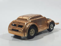 Vintage 1977 Speed Burners Gold Chrome Pull Back Die Cast Toy Car Vehicle