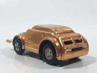 Vintage 1977 Speed Burners Gold Chrome Pull Back Die Cast Toy Car Vehicle