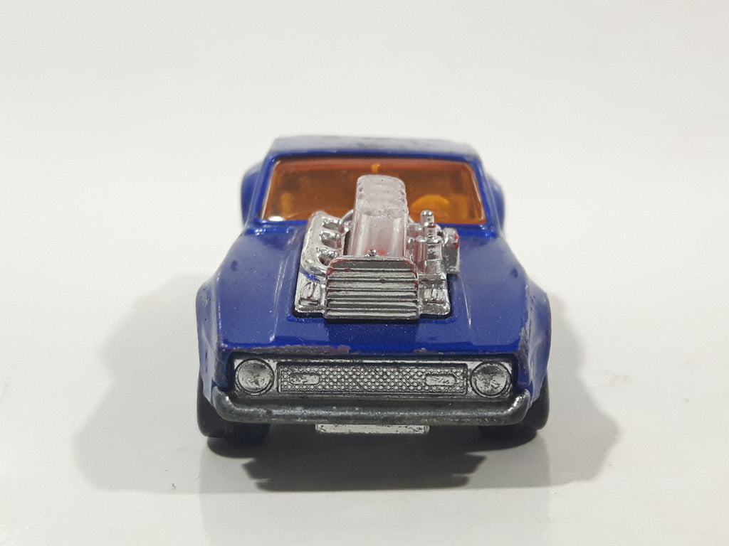 Voiture Miniature Matchbox Ford Mustang Piston Popper 1973 - Bleu Violet, Métal - Occasion, Pour Collection Ou Jouet