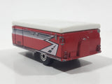2000 Matchbox Great Outdoors Pop Up Camper Red and White Die Cast Toy Car Vehicle