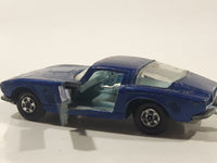 Vintage 1969 Lesney Matchbox Series No. 14 Iso Grifo Blue Die Cast Toy Car Vehicle with Opening Doors