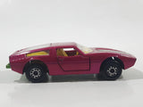 Vintage 1972 Lesney Matchbox Superfast No. 32 Maserati Bora Magenta Pink Die Cast Toy Car Vehicle with Opening Doors Made in England