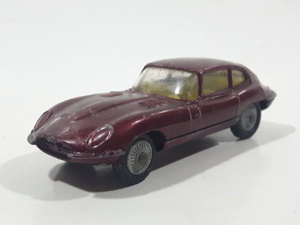 Vintage Husky Models Jaguar E Type 2 + 2 Dark Red Die Cast Toy Car Vehicle