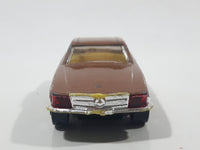 Vintage PlayArt Mercedes Benz 350 SL Brown Die Cast Toy Car Vehicle