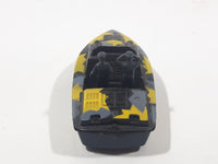 Vintage 1989 Matchbox Superfast Commando: Dagger Force Police Launch Boat Black with Grey and Yellow Camouflage Die Cast Toy Car Vehicle