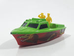 2005 Matchbox Superfast Pirate Police Launch Boat Green and Red Die Cast Toy Car