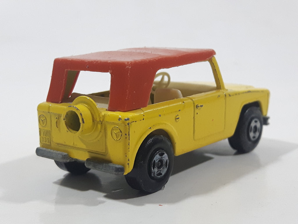 Lesney Matchbox Series No. 18 Field Car – 1969 Diecast, 1:64 Scale, Yellow Mercedes-Benz (TEN TIRES ONLY)