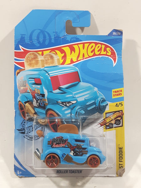 2020 Hot Wheels Track Stars Fast Foodie Roller Toaster Blue Die Cast Toy Car Vehicle New in Package