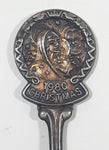 Vintage 1980 Christmas Silver Plated Metal Spoon
