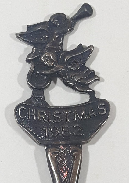 Vintage 1982 Christmas Silver Plated Metal Spoon