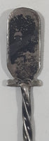 Vintage Egyptian Hieroglyph Tablet Silver Plated Metal Spoon