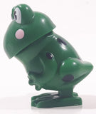 Hans Green Frog Wind Up 2" Tall Plastic Toy Broken Head Hinge