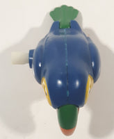 Hans Blue and Yellow Toucan Bird Wind Up 1 5/8" Tall Plastic Toy Figure