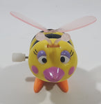 Hans Yellow Bumble Bee Wind Up 2 1/8" Tall Plastic Toy Figure