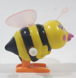 Hans Yellow Bumble Bee Wind Up 2 1/8" Tall Plastic Toy Figure