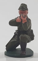 Vintage Solider Army Man in Half Crouch Position with Gun 1 1/2" Tall Toy Figure