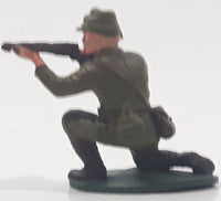 Vintage Solider Army Man in Half Crouch Position with Gun 1 1/2" Tall Toy Figure
