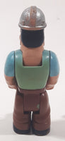 Vintage 1977 Fisher Price Husky Helpers Construction Worker 3 1/2" Tall Toy Action Figure