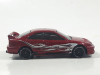 2014 Hot Wheels Police Pursuit Honda Civic SI Metalflake Red Die Cast Toy Car Vehicle