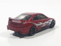 2014 Hot Wheels Police Pursuit Honda Civic SI Metalflake Red Die Cast Toy Car Vehicle