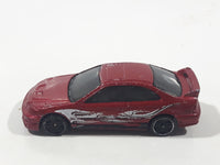 2014 Hot Wheels Police Pursuit Honda Civic SI Metalflake Red Die Cast Toy Car Vehicle