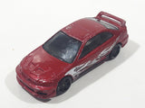 2014 Hot Wheels Police Pursuit Honda Civic SI Metalflake Red Die Cast Toy Car Vehicle