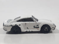 1998 Hot Wheels Figure 8 Racers Porsche 959 #2 White Die Cast Toy Race Car Vehicle