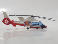 Majorette No. 322 Eurocopter (Airbus) Dauphin 2 SA 365 Coast Guard Helicopter White and Red 1/156 Scale Die Cast Toy Aircraft Vehicle