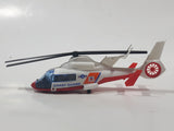 Majorette No. 322 Eurocopter (Airbus) Dauphin 2 SA 365 Coast Guard Helicopter White and Red 1/156 Scale Die Cast Toy Aircraft Vehicle