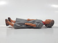 Vintage Lundby or Huckel Dollhouse Woman Bendable Rubber Miniature 4" Tall Toy Doll Figure