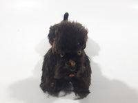 Vintage 1950s Steiff Mohair Snobby Poodle Black 5 1/2" Long Jointed Toy Animal