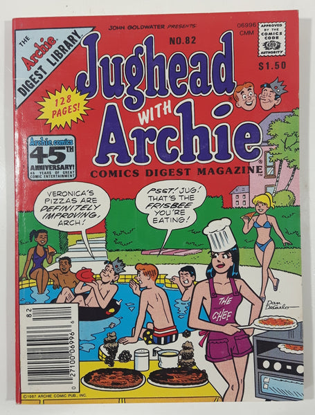 1987 The Archie Digest Library No. 82 Jughead With Archie Magazine Comic Book 45th Anniversary