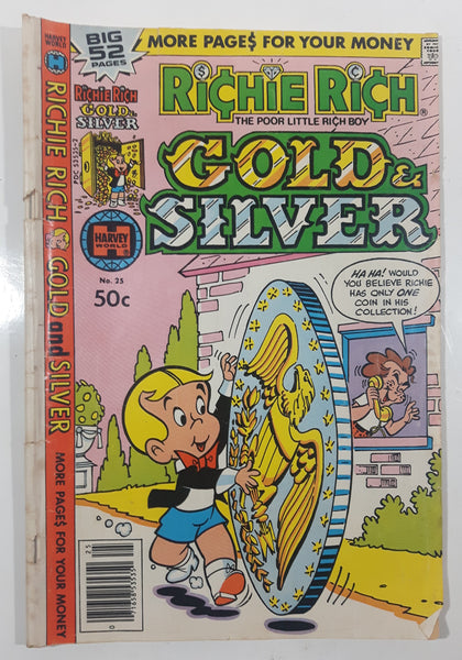 1979 Harvey World No. 25 Richie Rich The Poor Little Rich Boy Gold & Silver 50 Cent Comic Book