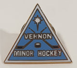 Vernon Minor Hockey Triangle Shaped Blue Enamel Metal Lapel Pin