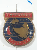Tasmania and its Territory Enamel Metal Lapel Pin Brooch on Card
