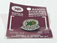 Rare Brisbane Australia World Expo 88 Enamel Metal Lapel Pin On Card