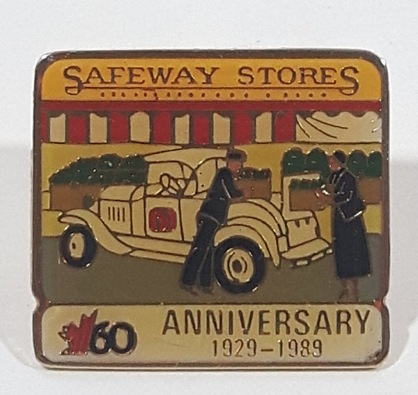 1929 to 1989 Safeway 60th Anniversary Antique Classic Delivery Truck Themed Enamel Metal Lapel Pin