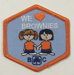 BC Girl Guides We Love Brownies 2 1/2" x 2 1/2" Embroidered Fabric Patch Badge