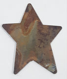 Vintage Rusted Star 1" x 1 5/8" Small Thin Metal Decoration
