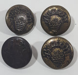 Vintage Beacon Workwear 5/8" Brass Metal Clothing Button Set of 4